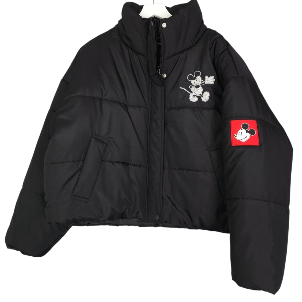 Disney Mickey Mouse Black Puffer Jacket